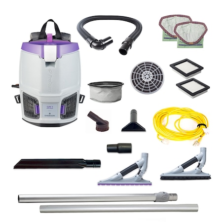 Proteam GoFit 3, 3 qt. Backpack Vacuum w/ ProBlade Hard Surface & Carpet Tool Kit 107716