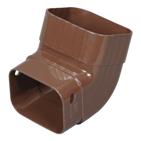 Euramax Amerimax Elbow, 5 in Gutter, Vinyl, Brown M1627