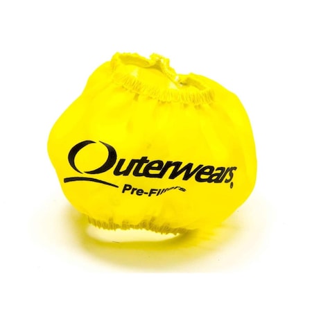 Outerwears 3 in. Breather with Shield Pre-Filter - Yellow OUT10-1018-04