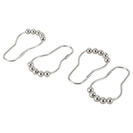 Simple Spaces Roller Ball Curtain Hook, Steel, Brushed Nickel, 1-1/2 in W, 3 in H SD-BH-SN