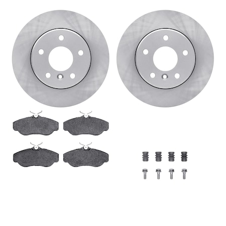 Dynamic Friction Co DFC Rotors with EURO 5000 Ceramic Brake Pads includes Hardware 6612-11011