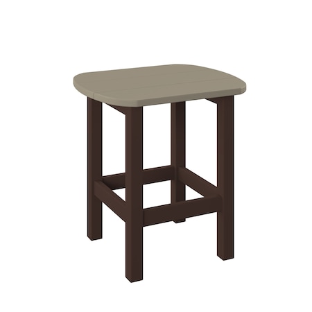 Polybird OVAL END TABLE.      WEATHERWOOD AND TUDOR BROWN POLYBIRD P52