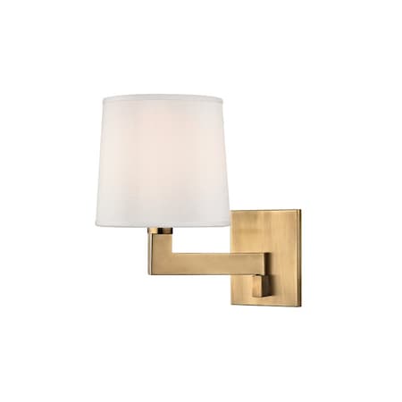 Hudson Valley Lighting Fairport 1 Light Wall Sconce 7.5 In. Aged Brass 5931-AGB