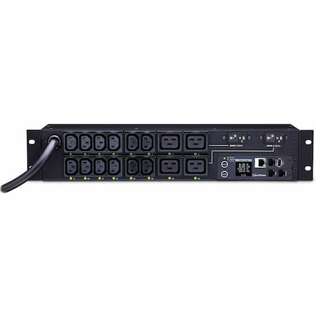 Cyberpower 30A 208V METERED-BY-OUTLET SWITCHED PDU 16 C13-C19 OUTLETS 12FT CORD 3 YEAR WARR PDU81008