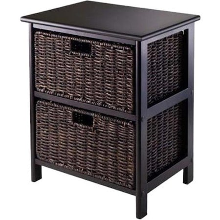 Winsome Trading 20216 Omaha Storage Rack with 2 Foldable Baskets 20216