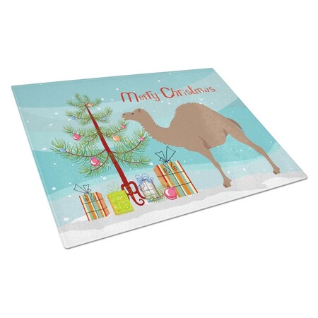 Carolines Treasures F1 Hybrid Camel Christmas Glass Cutting Board - Large BB9186LCB