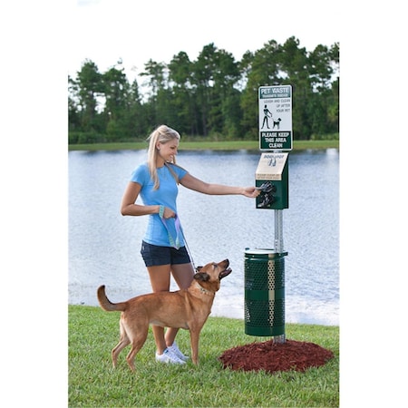 Dogipot Aluminum Pet Station, Forest Green DO87353