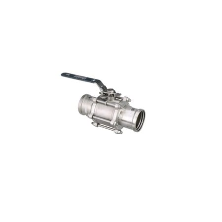 Viega Manual 2-Way Ball Valve, Press, 316 SS 86660