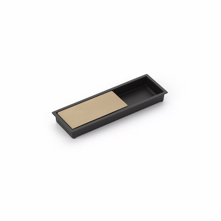 Schaub 6-1/4in x 2in Modo Recessed Cabinet Pull Matte Black and Signature Satin Brass Finish 1210-MB-SSB
