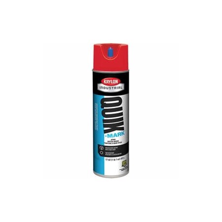 Krylon Industrial Quik-Mark Wb Inverted Marking Paint, Apwa Brilliant, Red B37766