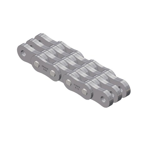 Senqcia Hi-Max Riveted Leaf chain, 50 ft OAL, 1-1/4 in Pitch, Carbon Steel BL1066HMR50