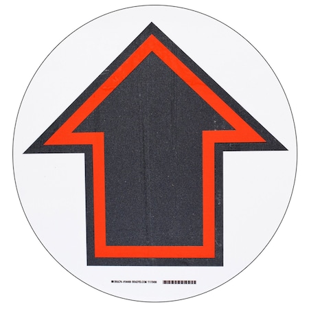 Brady Floor Sign, 17in Dia x 0.011in D, Polyester 104489