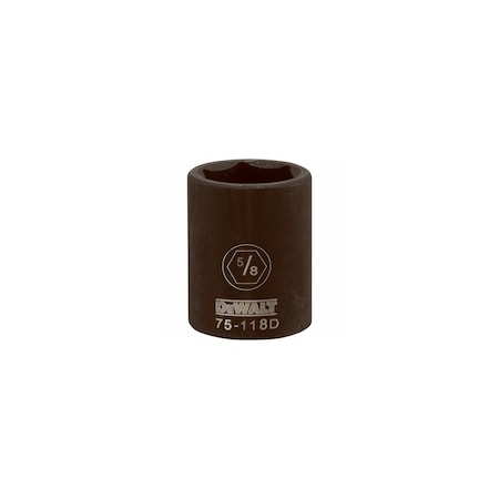 Stanley SAE Impact Socket, 6-Point, Black Oxide, 1/2-In. Drive, 5/8-In. DWMT75118OSP