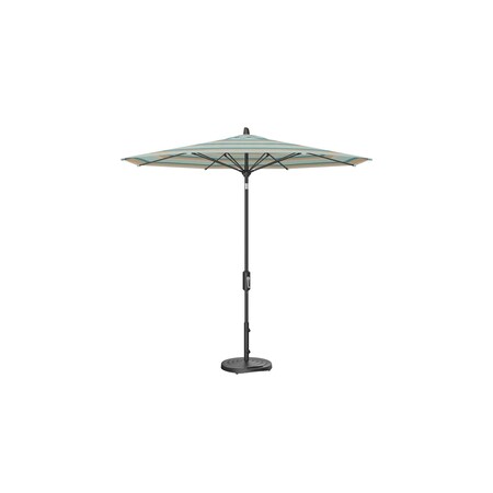 Treasure Garden 9 ft Patio Umbella, aluminum, fiberglass ribs, outdoor, Gateway Mist Stripe UM840-09 58039 Gateway Mist Stripe