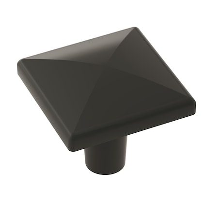 Amerock Extensity 1-1/2 in 38 mm Length Matte Black Cabinet Knob BP29398FB