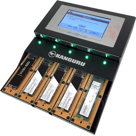 Kanguru KANGURUCLONE 1 TO 4 M.2 NVME SSD DUPLICATOR WITH 4.3 TOUCHSCREEN, 12GB/MIN - 1 Y KCLONE-4NVME