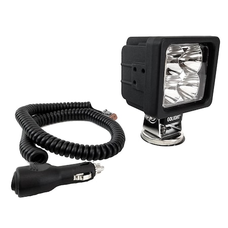 Golight GXL LED Work Light Series Portable Spot Light Magnetic Mount w/No Remote - 12V - Black 40245