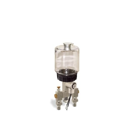 Oil-Rite 1 pt Capacity Multiple Feed Electro Lubricator with Polycarbonate Reservoir - 2, 24VDC B3192-01602024DB111GW