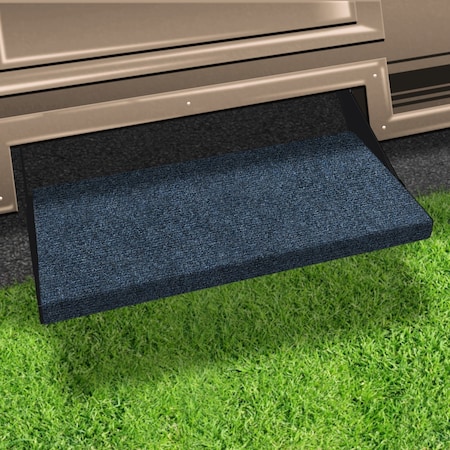 Presto Fit STEPS AND STEP RUGS RV Wrap Around Hook And Spring 23 Inch Width Atlantic Blue MicroRibbed Textu 2-0352