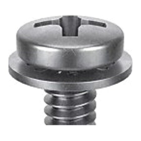 M6-1.00 x 12 mm Phillips Pan Machine Screw, Passivated 18-8 Stainless Steel, 5 PK