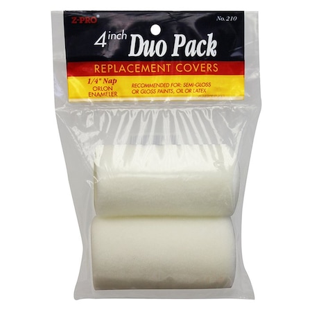 Duo-Pack 4in x 1/4in Nap Premier Z-Pro Trim Roller Cover, Orlon 210