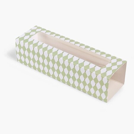 Nashville Wraps Sage Harlequin Macaron Cookie Sleeve w/ Window, 8.25x2.5x2, 100PK MCSSHQ