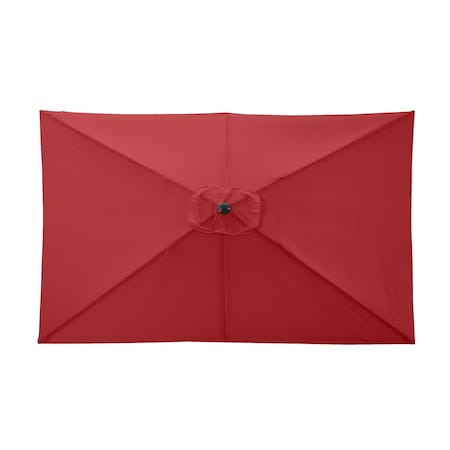 Pure Garden 10 Rectangular Patio Umbrella, Red 50-LG1274