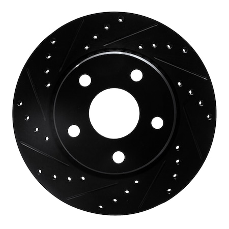 Dynamic Friction Co DFC Brake Rotor - Drilled and Slotted - Black 633-42030L