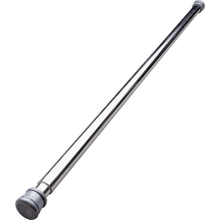 Simple Spaces Shower Curtain Rod, 7-1/2 lb, 41 to 76 in L Adjustable, 1 in Dia Rod, Steel, Chrome SD-SR41-C3L
