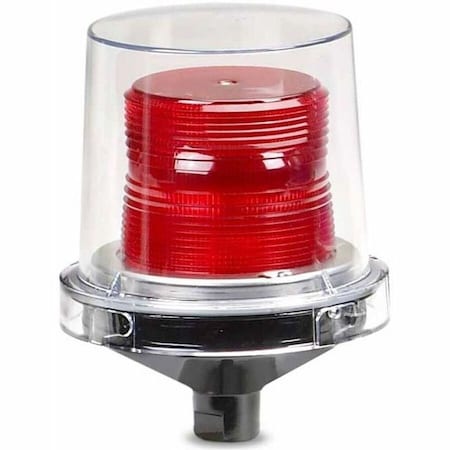 Federal Signal Strobe Light, Red, LED, 24V AC/DC, 60 FPM, 5 1/2 in Dia., (F) 1/2 in NPT 225XL-024R