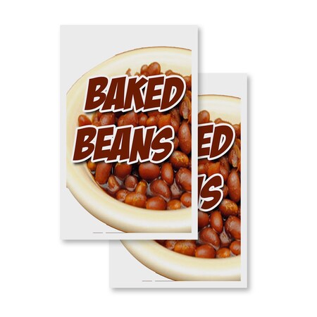 Signmission Baked Beans, Vinyl Decals Only 24 Inch x 36 Inch, Vinyl Decal, 2PK DSB-2436-2PACK-Baked Beans