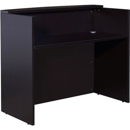 Boss Reception Desk Glazed Reception Desk, 48"Wx26"Dx41.5"H, M, 48" W X Wood N168-MOC