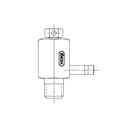 Hoke 6631 Series - Directed Bleed Valve, 1/4in Tube x 1/4in MNPT, 6000 PSI, -40 Deg. To 600 Deg. F 6631H4Y