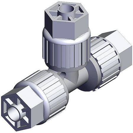 Smc High Purity Fitting, Union, PFA, Tee LQ3T2A