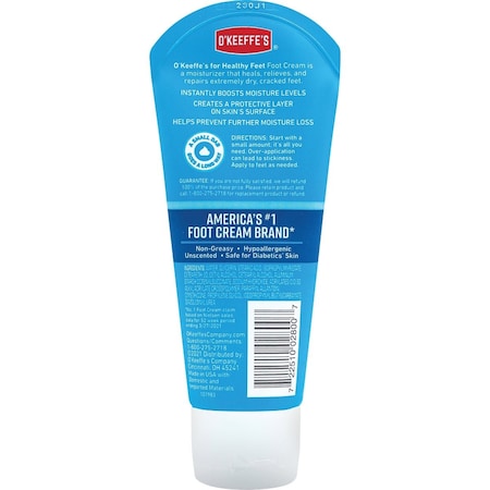 Okeeffes Healthy Feet 3 Oz. Tube Cream Lotion K0280001