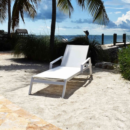 Panama Jack Outdoor Panama Jack Mykonos Sling Chaise Lounger PJO-2401-WHT-CL