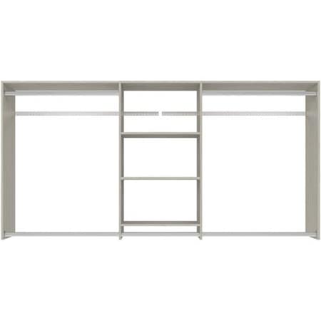 Easy Track 4ft-8ft W Enhanced Basic Hanging Closet Kit, Weathered Grey PH78-CG