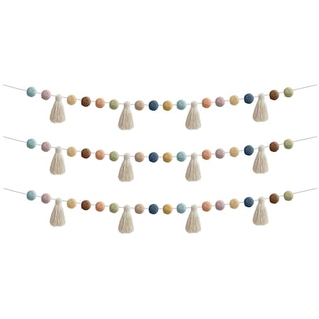 Teacher Created Resources Everyone is Welcome Pom-Poms and Tassels Garland, 3PK TCR7157