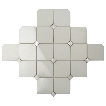 Apollo Tile Pearl White 12x12 Thassos, Shell Marble Floor and Wall Mosaic Tile 4.51 sqft/case, 5PK APLALA88S18A