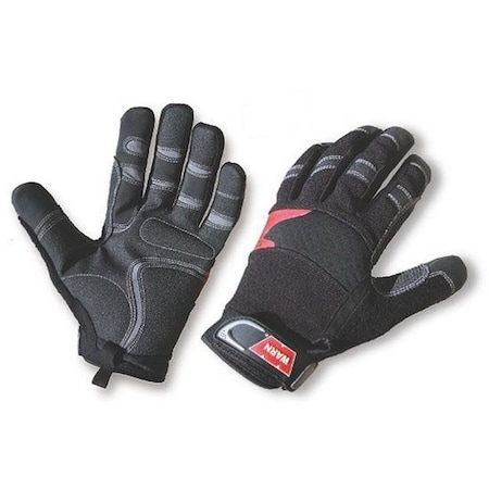 Warn Gloves Winch Gloves; Synthetic Leather With Kevlar Reinforcement; Shock Absorbing Palm; Black 91650