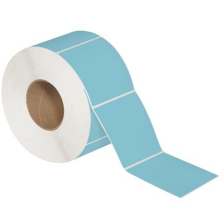 Tape Logic 4 x 4in Blue Direct Thermal Labels THL568
