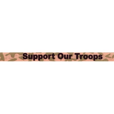 Brady LANYARD CUSTOM PRINTED, 5/8in CAMO BA 3C LDYE inSUPPORT TROOPSin SWVL HK 2138-5250