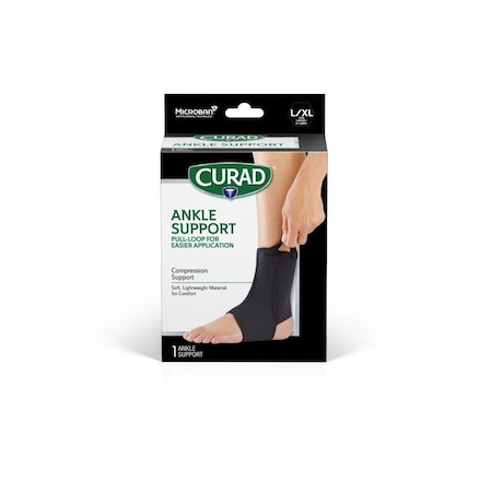 Medline CURAD Neoprene Open Heel Ankle Support, Seniors, Size L/XL, 4PK CURSR27200LD