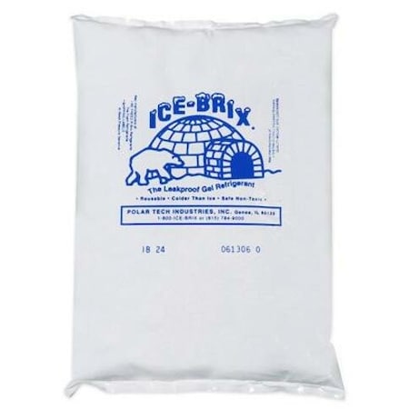 Ice-Brix Ice-Brix Cold Packs, 8" x 6" x 1-1/4", White, 12/Case IB24BPD