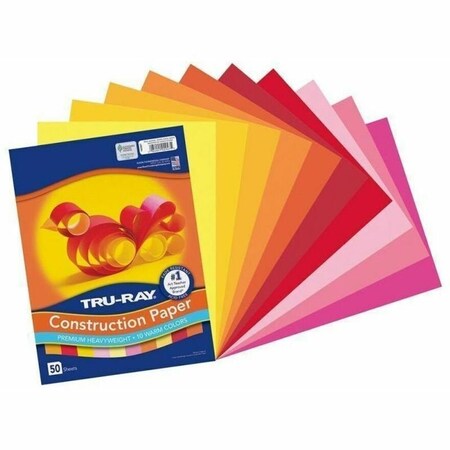 Pacon Tru-Ray® Construction Paper, Warm Colors, 9x12in, PK250 P102947