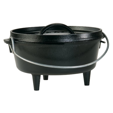 Lodge 8 Inch / 2 Quart Cast Iron Camp Dutch Oven L8CO3