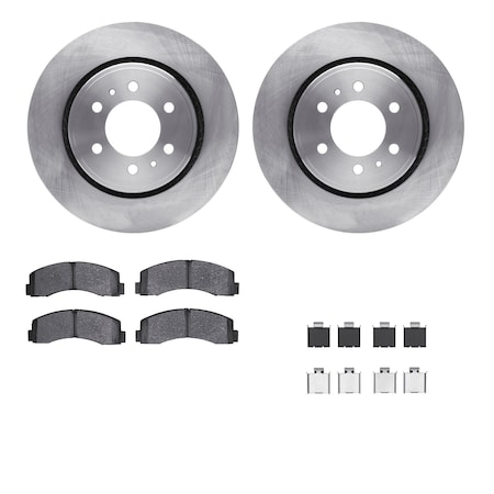 Dynamic Friction Co DFC Brake Rotor- Heavy Duty Brake Pad includes Hardware 6412-54266