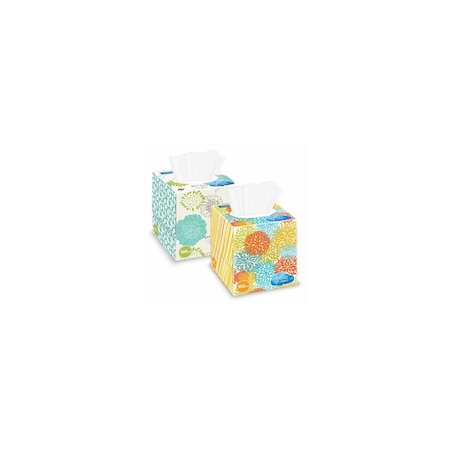 Lucky Super Soft Facial Tissues, Unscented, 100-Ct., Assorted Colors & Designs On Box 11260-12