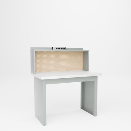 Pucel Solid Side Work Station, 48 in W x 33 in H x 30 in D, Gray EWB-3048-L