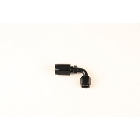 Geared2Golf 259106 90 deg Aluminum Power Steering -6 AN Hose End Fitting, Black GE3637202